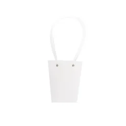 Flower Carry Bag Kraft White Medium Pk5 (12x17x20cmH)