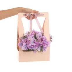 Flower Carry Box Pack 10 Pink (22x11.5x35.5cm)