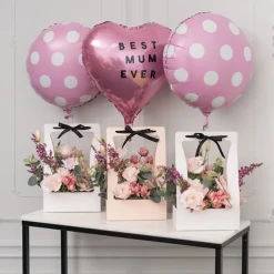 Flower Carry Box Pack 10 Pink (22x11.5x35.5cm)