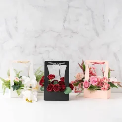 Flower Carry Box Pack 10 White (22x11.5x35.5cm)