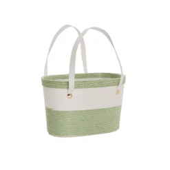 Flower Carry Paper Rope Basket Liner White Sage (18x9x13cmH)