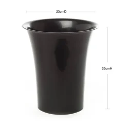 Flower Display Vase 4.5L Black (23cmDx25cmH)