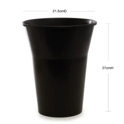 Flower Display Vase 5L Black (21.5Dx27cmH)