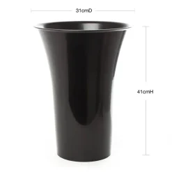 Flower Display Vase 13L Black (31cmDx41cmH)