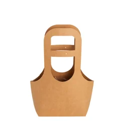 Flower Gift Carry Bag Small Kraft Brown Pack 5 (17x7x32Hcm)