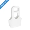 Flower Gift Carry Bag Small White Pack 5 (17x7x32Hcm)