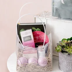 Flower Gift Carry Bag Square Clear Pk5 (25x25x22cmH)