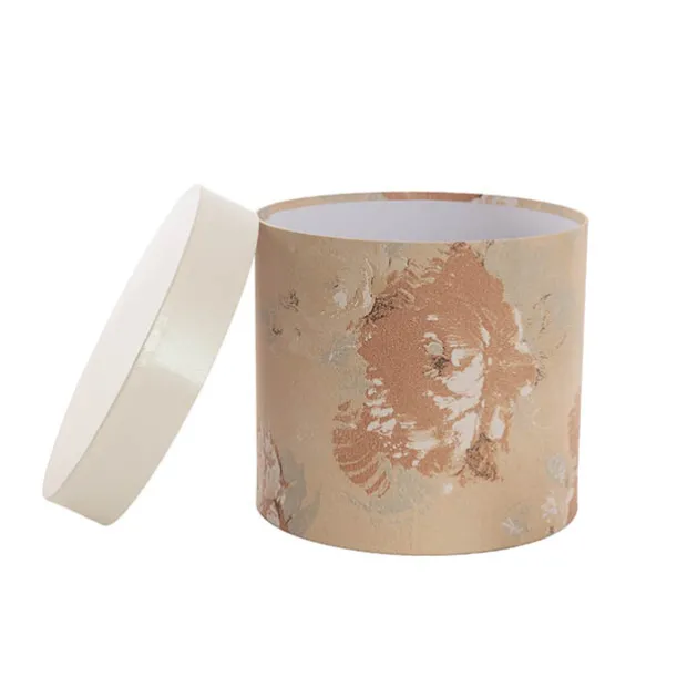 Flower Gift Hat Box Florals Blush Pink Set 2 (21.5cmWx19cmH)