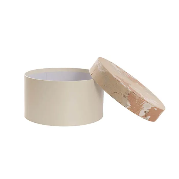 Flower Gift Hat Box Florals Blush Pink Set 2 (21.5cmWx19cmH)