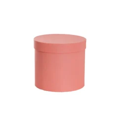 Flower Gift Hat Box Round Deep Coral (15cmWx13.5cmH)