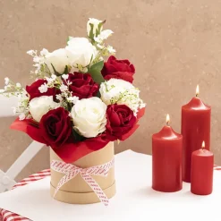 Flower Gift Hat Box Round Kraft Brown (15cmWx13.5cmH)