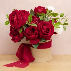 Flower Gift Hat Box Round Kraft Brown (15cmWx13.5cmH)