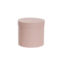 Flower Gift Hat Box Round Baby Pink (15cmWx13.5cmH)