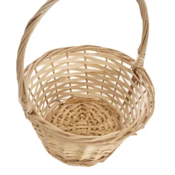 Flower Girl Basket Oval Willow Natural (19x23x27cmH)