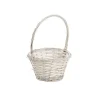 Flower Girl Basket Oval Willow White (19x23x27cmH)