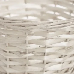 Flower Girl Basket Oval Willow White (19x23x27cmH)