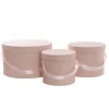 Flower Hat Box Grande Round Blush Pink Set 3 (25Dx15cmH)