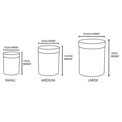 Flower Hat Box with Ribbon Round Set 3 White (18.5cmx15cmH)