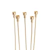 Flower Head Stem Extenders Pack 10 Gold (1.1cmDx20cmH)