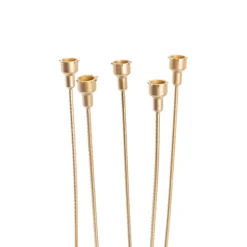 Flower Head Stem Extenders Pack 10 Gold (1.1cmDx20cmH)