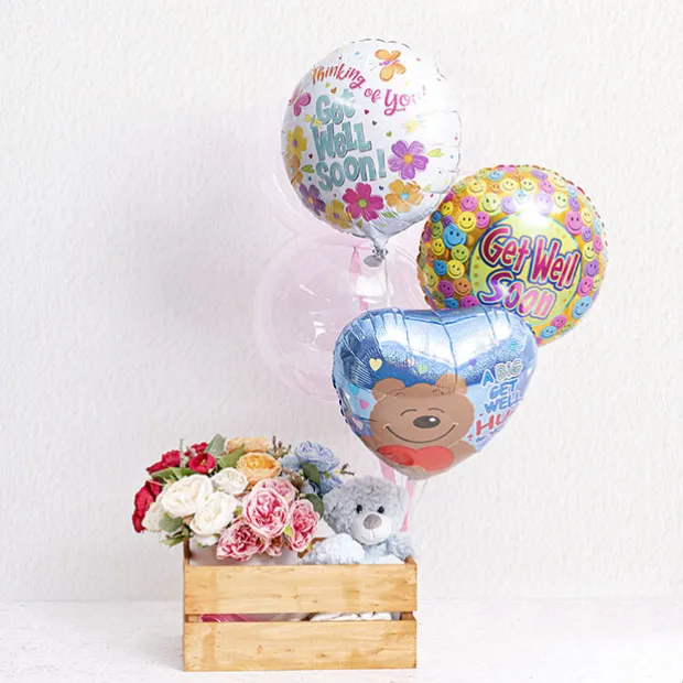 Foil Balloon 17" (42.5cm Dia) Get Well Soon Thinking of You