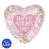 Foil Balloon 17" (42.5cm Dia) Happy Mother's Day Heart Pink