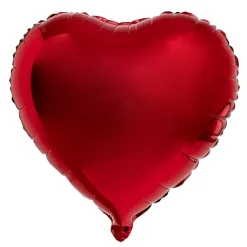 Foil Balloon 18" (45cm) Heart Shape Solid Red