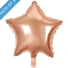 Foil Balloon 19" (48cm) Pack 5 Star Shape Solid Rose Gold