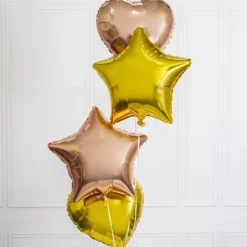 Foil Balloon 19" (48cm) Star Shape Solid Gold