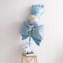 Foil Balloon 18" (45cmD) Baby Boy Teddy Bear Blue