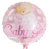 Foil Balloon 18" (45cmD) Baby Girl Teddy Bear Pink
