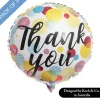 Foil Balloon 18" (45cmD) Pack 5 Round Thank you