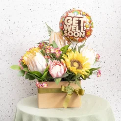 Foil Balloon 9" (22.5cmD) PK 5 Air Fill Round Get Well Soon