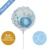 Foil Balloon 9" (22.5cmD) PK 5 AirFill RND Elephant Baby Boy