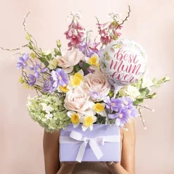 Foil Balloon 9" (22.5cmD) PK 5 Air Fill Round Best Mum Ever