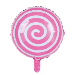 Foil Balloon 18" (45cmD) Round Lollipop Pink