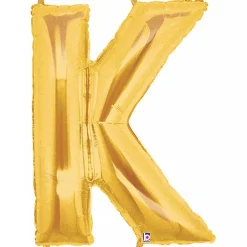 Foil Balloon 40" (101.6cmH) Letter 'K' Gold