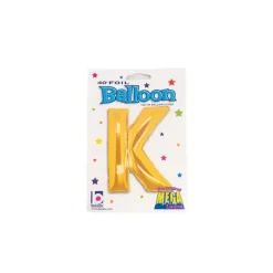 Foil Balloon 40" (101.6cmH) Letter 'K' Gold