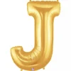 Foil Balloon 40" (101.6cmH) Letter 'J' Gold
