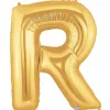 Foil Balloon 40" (101.6cmH) Letter 'R' Gold