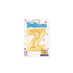 Foil Balloon 40" (101.6cmH) Letter 'Z' Gold