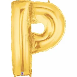 Foil Balloon 40" (101.6cmH) Letter 'P' Gold