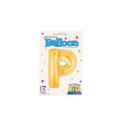 Foil Balloon 40" (101.6cmH) Letter 'P' Gold
