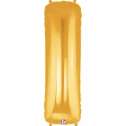 Foil Balloon 40" (101.6cmH) Letter 'I' Gold