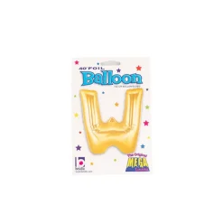 Foil Balloon 40" (101.6cmH) Letter 'W' Gold