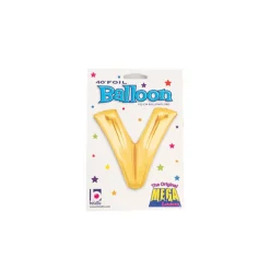 Foil Balloon 40" (101.6cmH) Letter 'V' Gold
