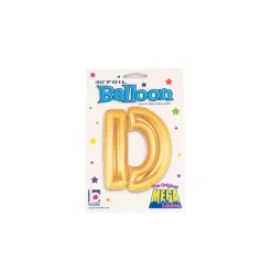Foil Balloon 40" (101.6cmH) Letter 'D' Gold