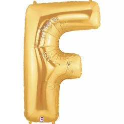 Foil Balloon 40" (101.6cmH) Letter 'F' Gold
