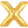 Foil Balloon 40" (101.6cmH) Letter 'X' Gold