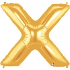 Foil Balloon 40" (101.6cmH) Letter 'X' Gold